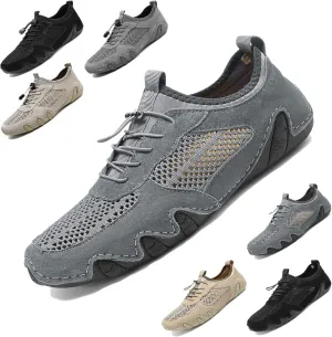 Men's Breathable Mesh Slip-On Hiking Shoes – Lightweight, Non-Slip, Summer Outdoor Sneakers