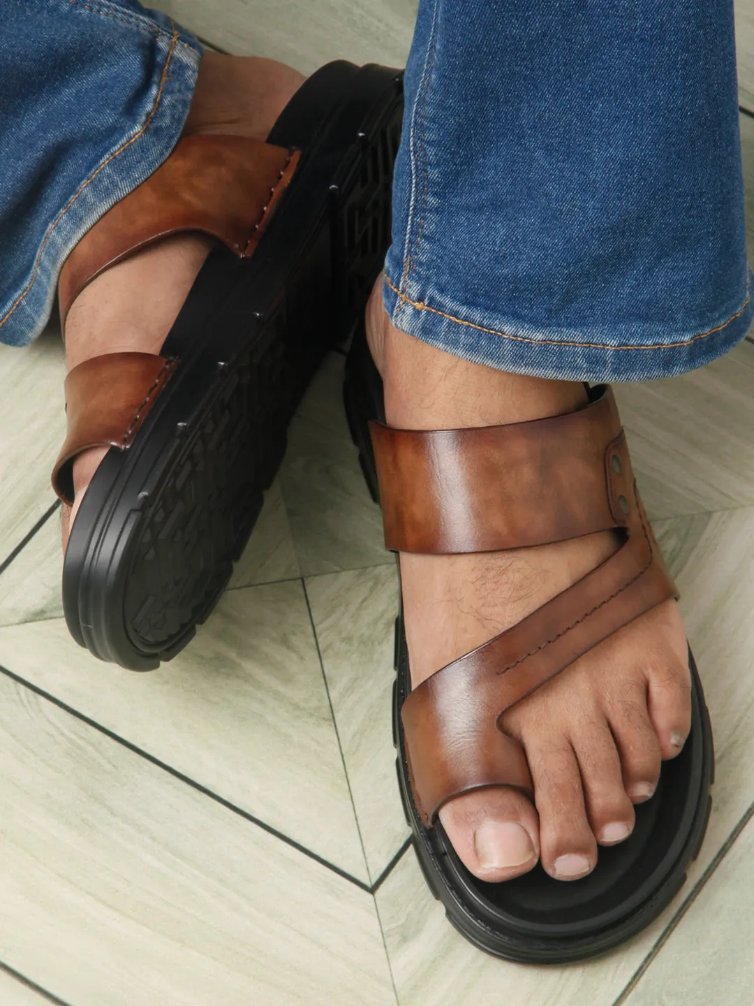 Men's Brown Sandal (ID4246)