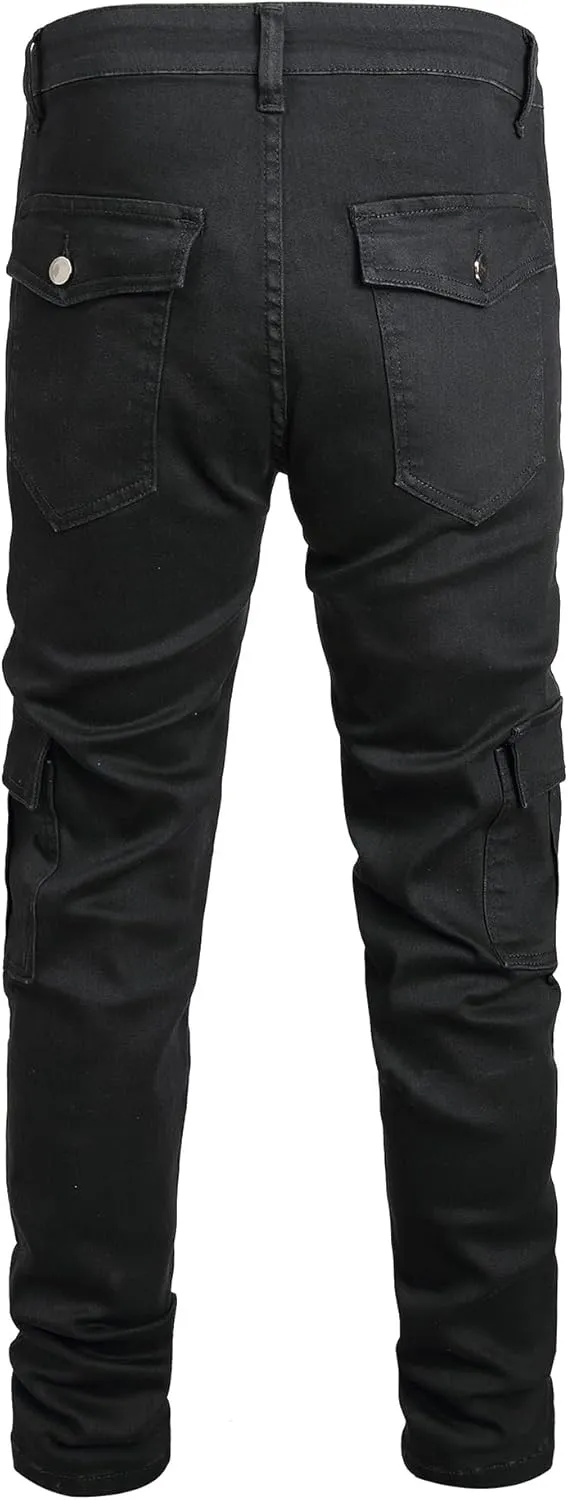 Men's Casual Stylish Straight Slim Fit Jeans Young Hiphop Skinny Denim Pants