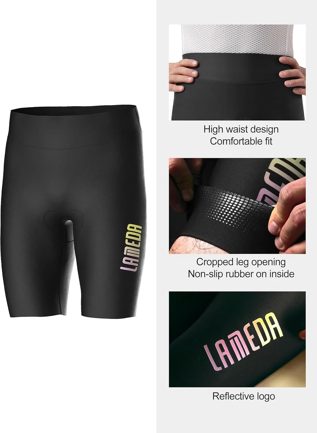 Mens Cycling Bib Shorts,Padded Breathable Bike Shorts Men Lightweight Bicycle Bibs Bike Tight for Road Gravel Biking
