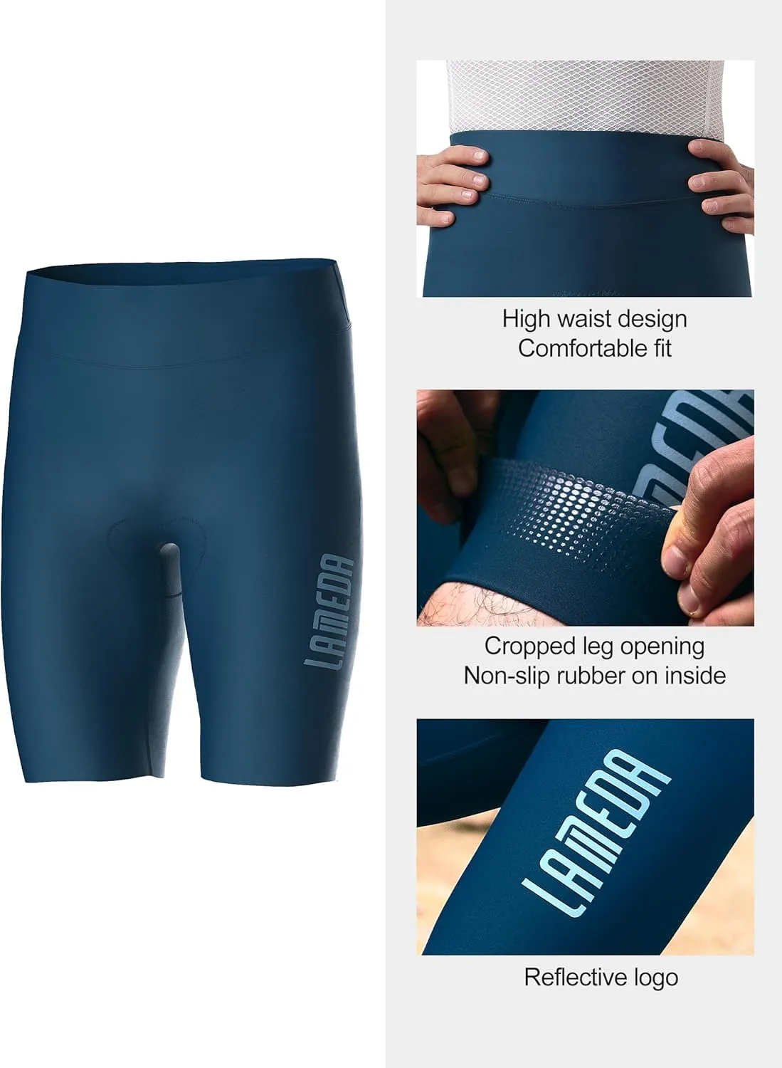 Mens Cycling Bib Shorts,Padded Breathable Bike Shorts Men Lightweight Bicycle Bibs Bike Tight for Road Gravel Biking