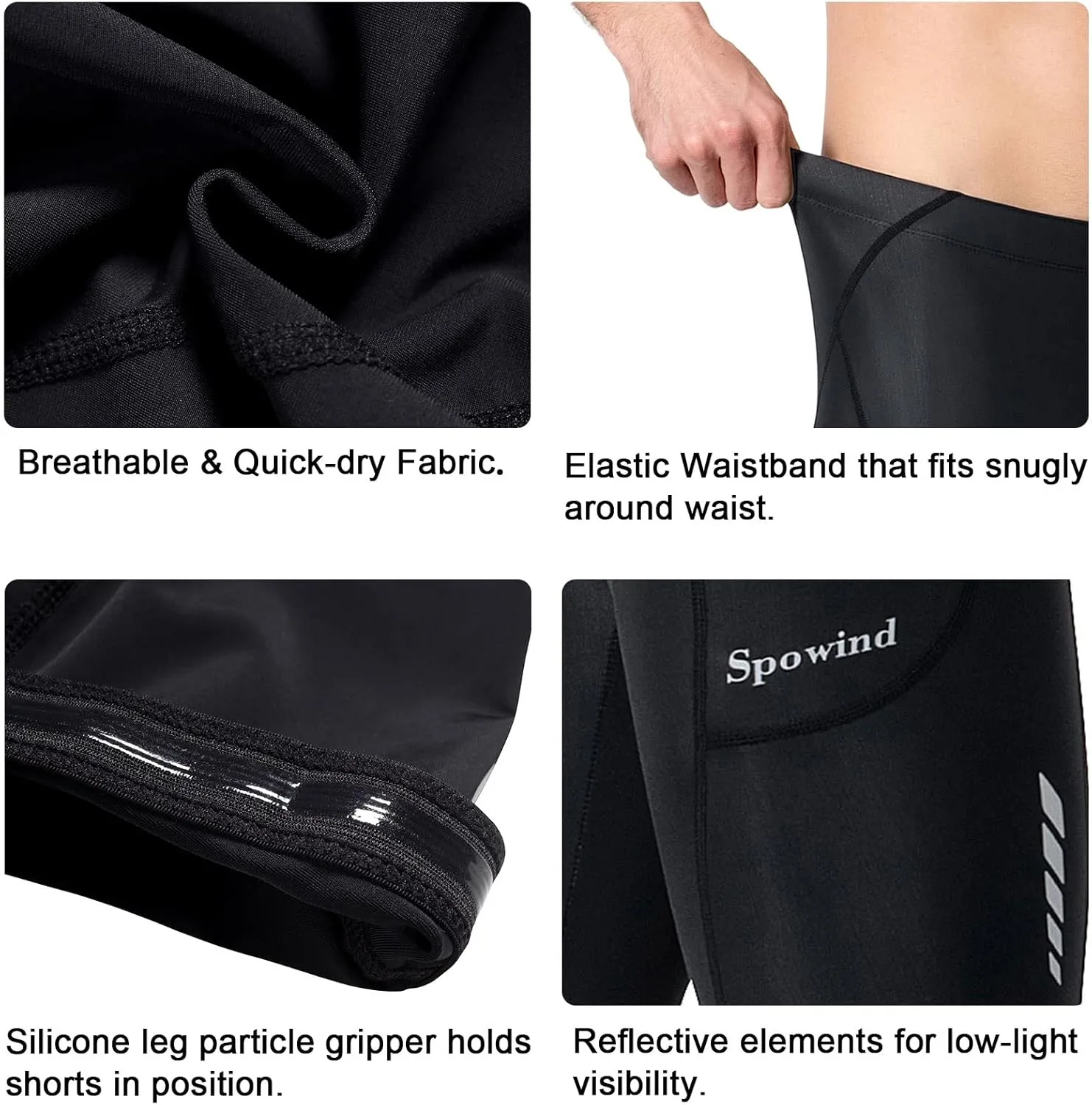 Men's Cycling Shorts Padded Biking Cycle Clothes Bike Riding Pants Bicycle Mountain Bike Wear UPF 50 