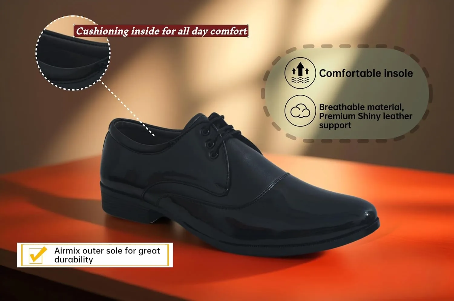 Men's Dress Shoes Comfortable Slip On Formal Loafers for Weddings, Church, Office, Prom