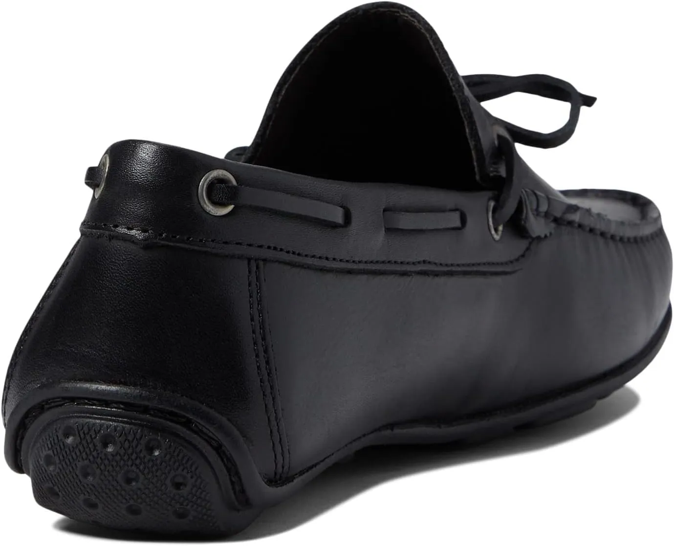 Men's Genuine Leather Casual Slip on Tie-Bow Loafers