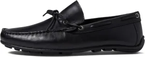 Men's Genuine Leather Casual Slip on Tie-Bow Loafers