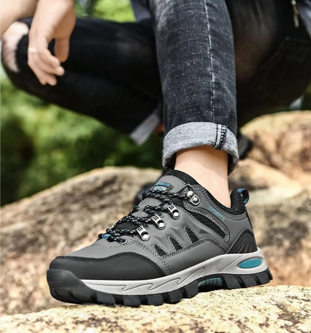 Men's Hiking Shoes Lace Up Waterproof Anti Slip Hiking Boots Outdoor Lightweight Trekking Sneakers Breathable Comfortable Outdoor Sports Shoes for Men
