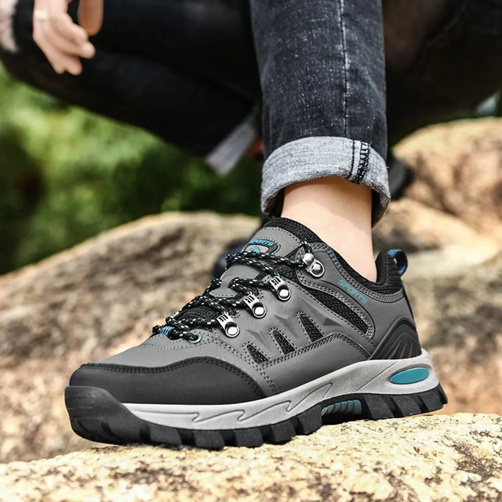 Men's Hiking Shoes Lace Up Waterproof Anti Slip Hiking Boots Outdoor Lightweight Trekking Sneakers Breathable Comfortable Outdoor Sports Shoes for Men