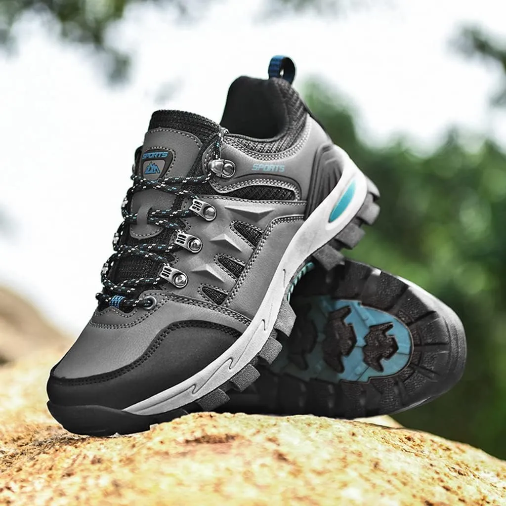 Men's Hiking Shoes Lace Up Waterproof Anti Slip Hiking Boots Outdoor Lightweight Trekking Sneakers Breathable Comfortable Outdoor Sports Shoes for Men