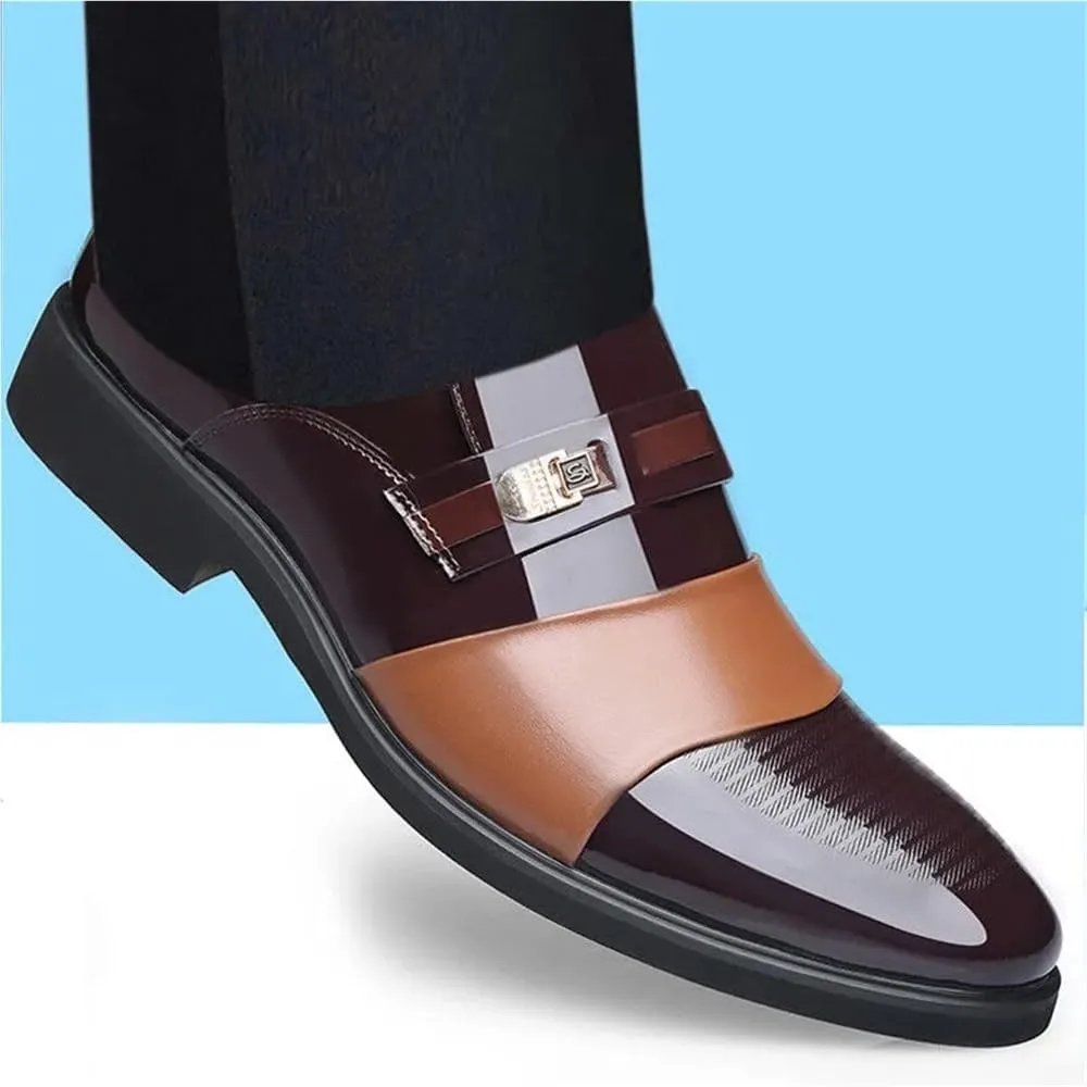 Mens Invisible Elevator Shoes Height Oxford Leather Slip On Business Formal Party Comfort Anti Slip