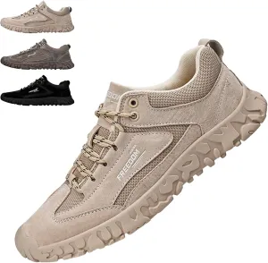 Men's Italian Handmade Suede Lace-up Casual Beck Sneakers,Fashion Lightweight Breathable Low Top Chukka Boots,Classic Outdoor Non-Slip Slip-on Sports Walking Shoes