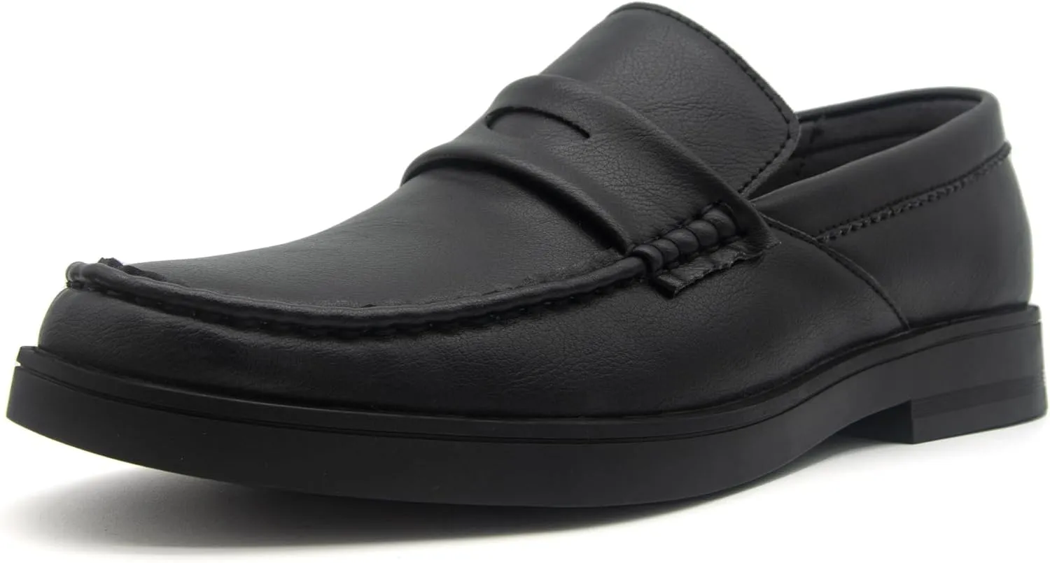 Men's Leather Penny Loafers Slip-on Casual Classic Lightweight Dress Shoes for Men