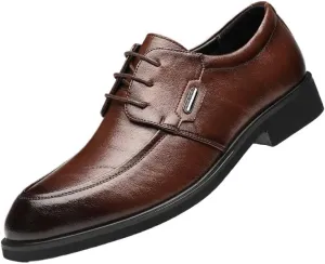 Mens Leather Shoes Luxury Slip-on Dress Shoes Wedding Breathable Business Oxford Derby