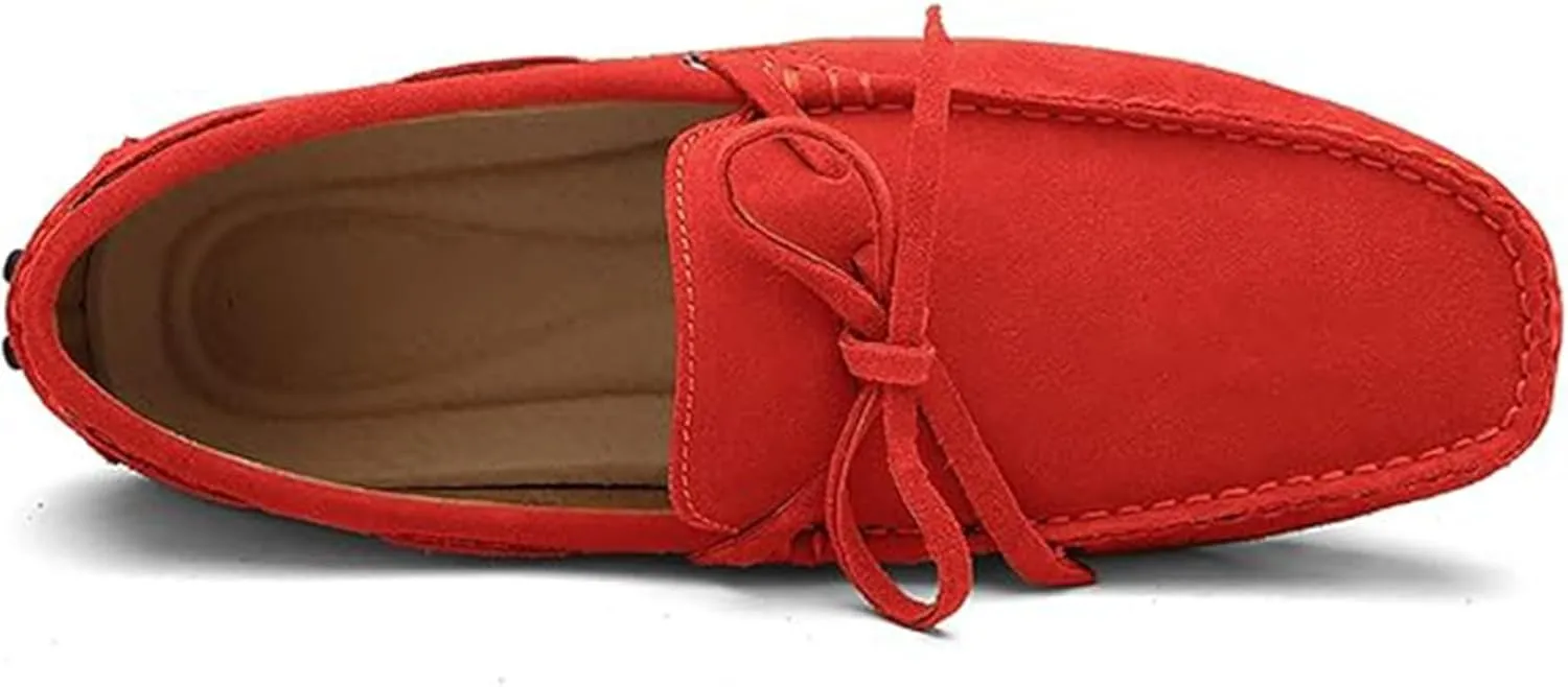Men's Lightweight Loafers Classic Suede Leather Casual Slip-On Driving Party Shoes