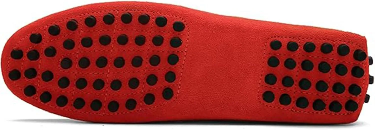 Men's Lightweight Loafers Classic Suede Leather Casual Slip-On Driving Party Shoes
