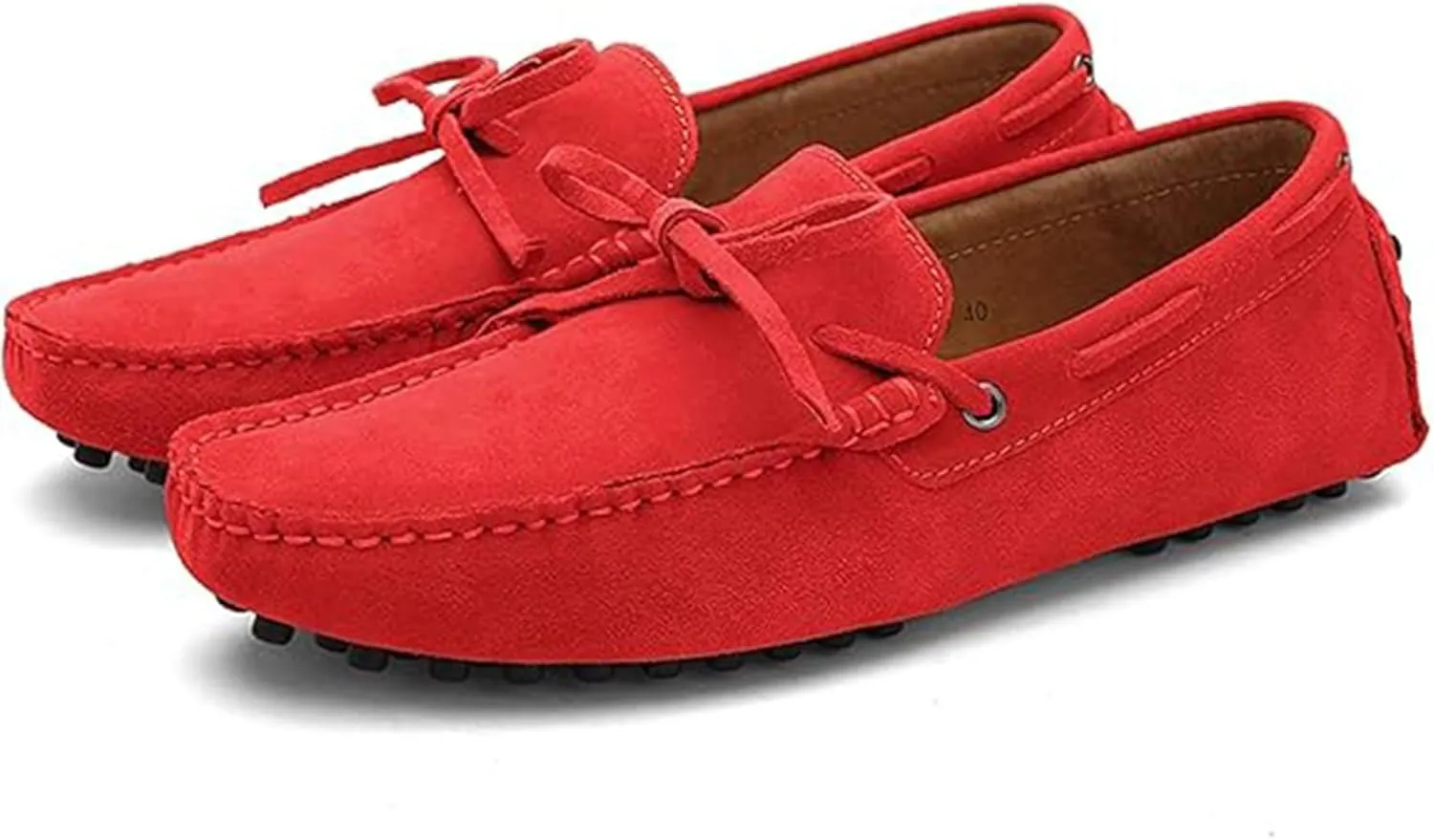Men's Lightweight Loafers Classic Suede Leather Casual Slip-On Driving Party Shoes