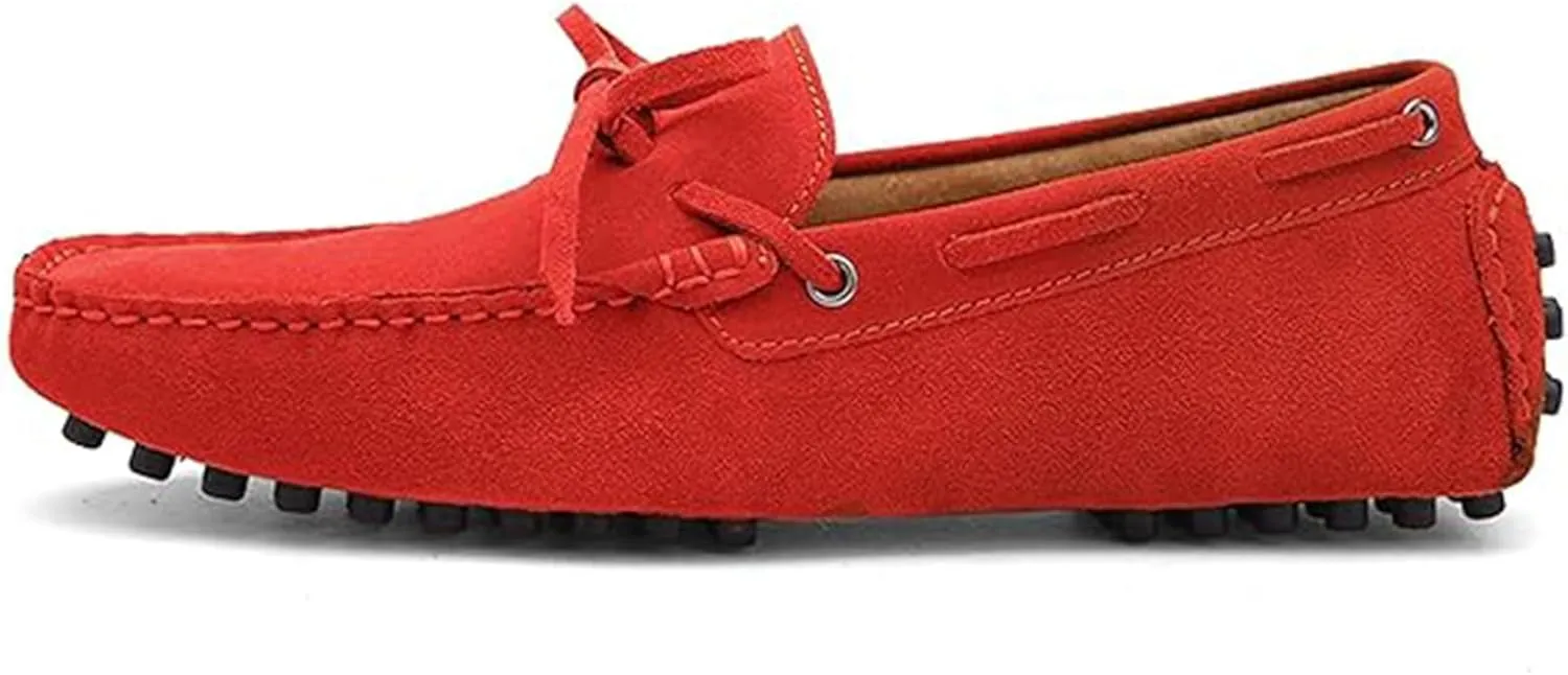 Men's Lightweight Loafers Classic Suede Leather Casual Slip-On Driving Party Shoes