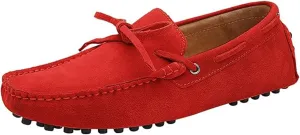 Men's Lightweight Loafers Classic Suede Leather Casual Slip-On Driving Party Shoes