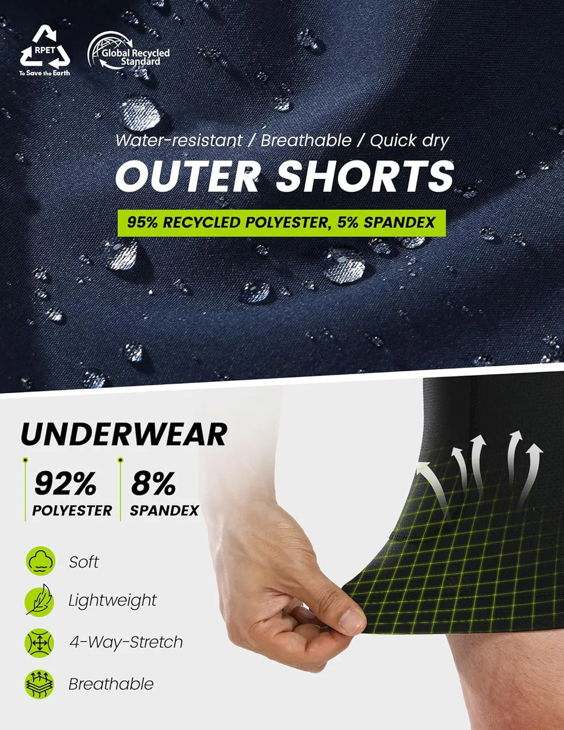 Men's Mountain Bike Shorts 4D Padded Cycling Bicycle Biker Riding Loose-fit Gel Padding MTB Shorts Zipper Pockets