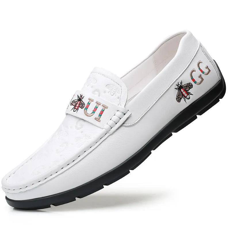 Men's New Leather Casual Slip-on Breathable Shoes