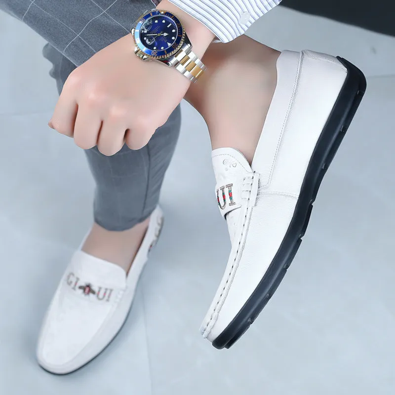 Men's New Leather Casual Slip-on Breathable Shoes