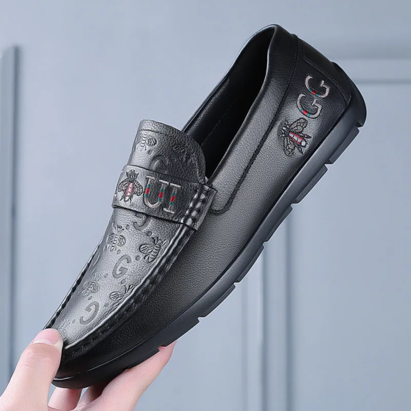 Men's New Leather Casual Slip-on Breathable Shoes