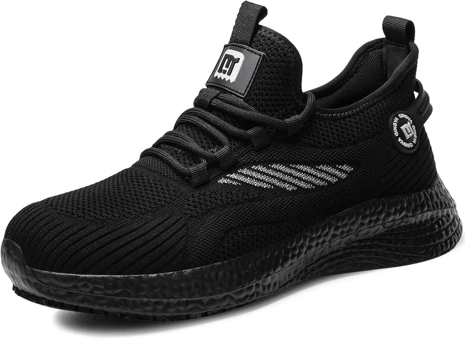 Mens Non-Slip Work Shoes Slip-Resistant Waterproof Sneakers for Kitchen Restaurant & Food Service Lightweight Breathable Slip-On Chef Shoes Safety Footwear for Men