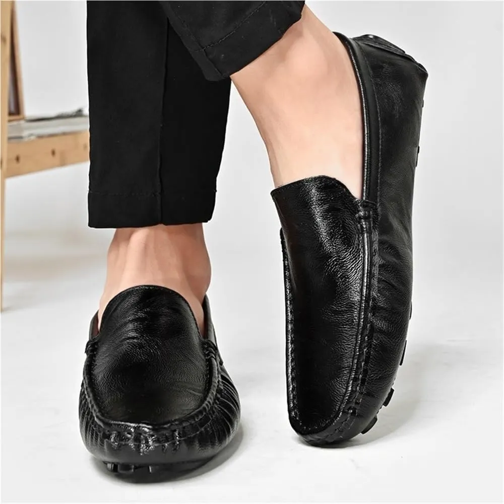 Men's Party Loafers Shoes Vegan Leather Tuxedo Moccasins Shoe Round Toe Anti-Slip Non Slip Classic Slip-on