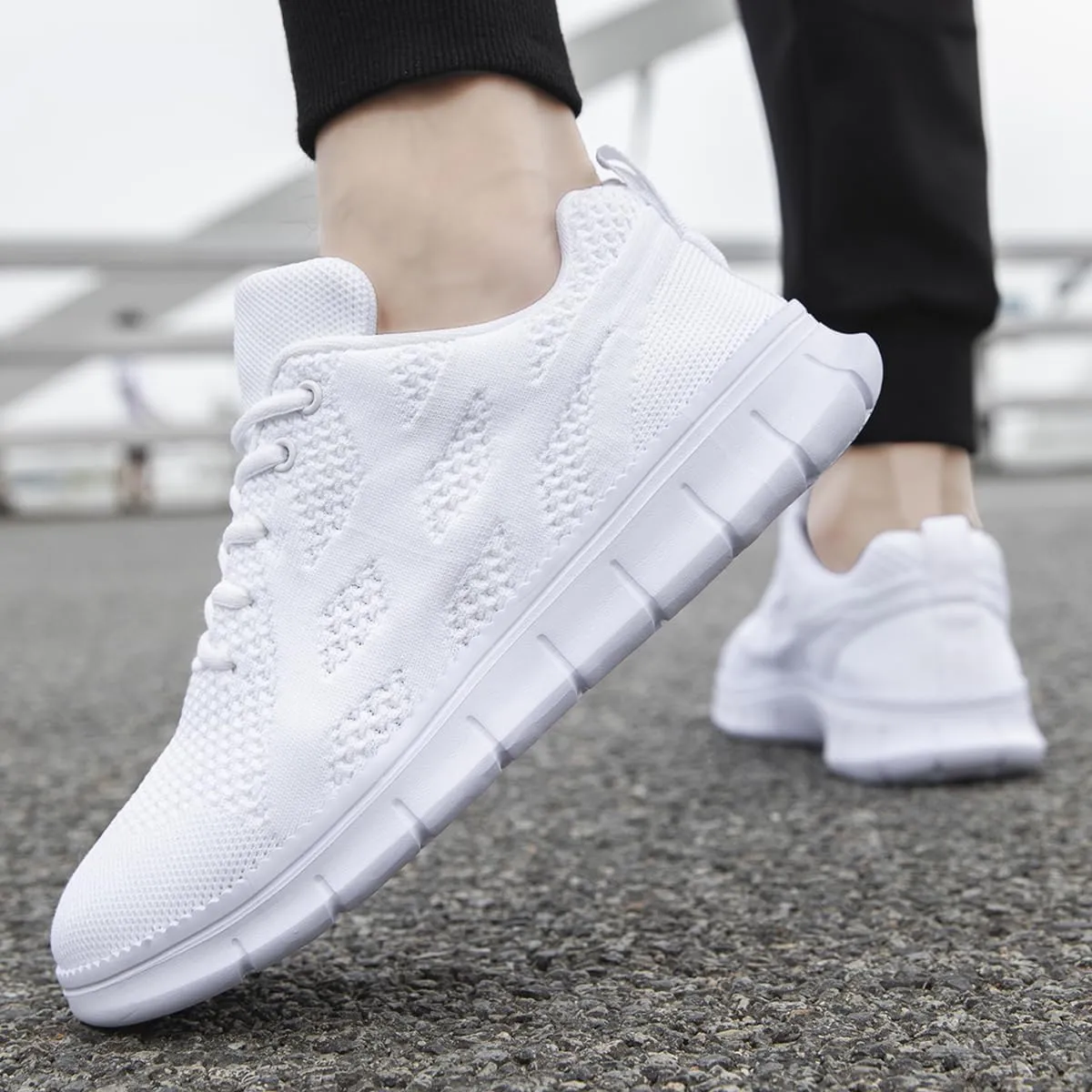 Mens Running Shoes Slip On Sneakers Walking Tennis Gym Athletic Sports Fashion Casual Breathable Shoes