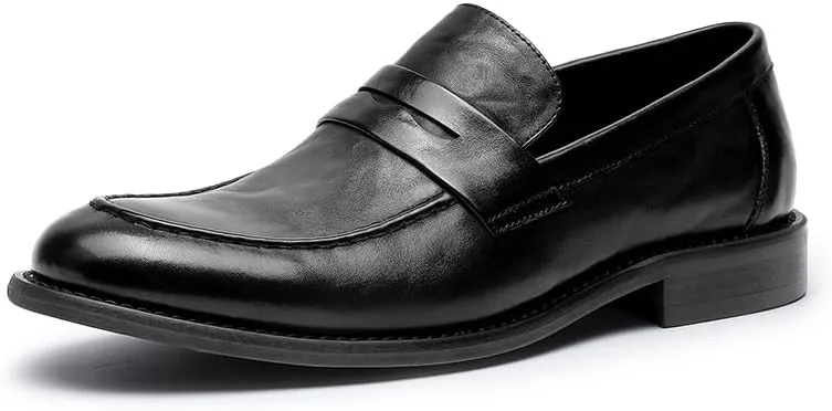Men’s Slip-On Oxfords, Leather Dress Shoes for Business