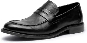 Men’s Slip-On Oxfords, Leather Dress Shoes for Business