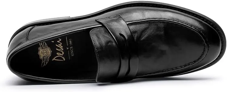 Men’s Slip-On Oxfords, Leather Dress Shoes for Business