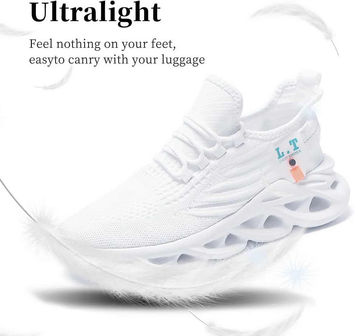 Mens Slip On Running Shoes Athletic Walking Trainers Non Slip Lightweight Breathable Mesh Tennis Comfortable Fashion Sneakers