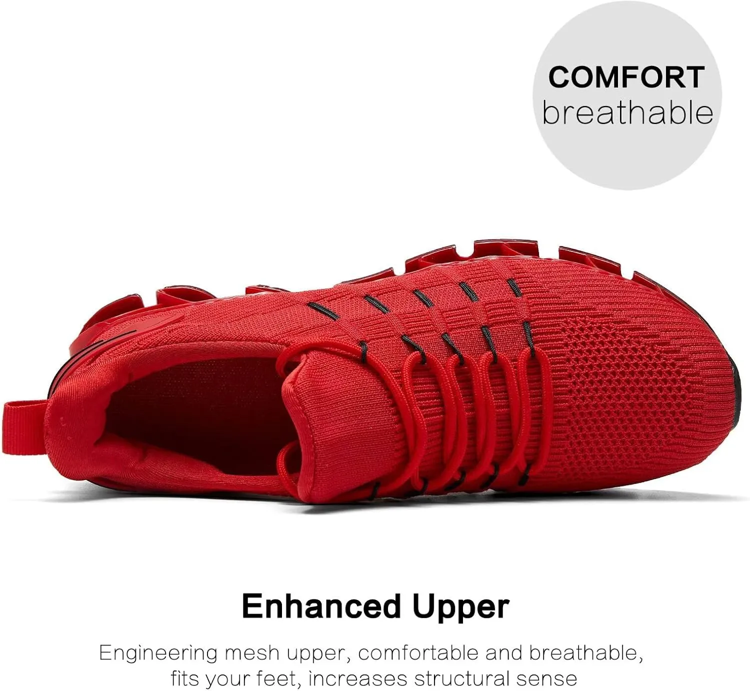 Mens Slip On Walking Shoes Blade Non Slip Tennis Running Shoes Lightweight Workout Breathable Mesh Fashion Sneakers