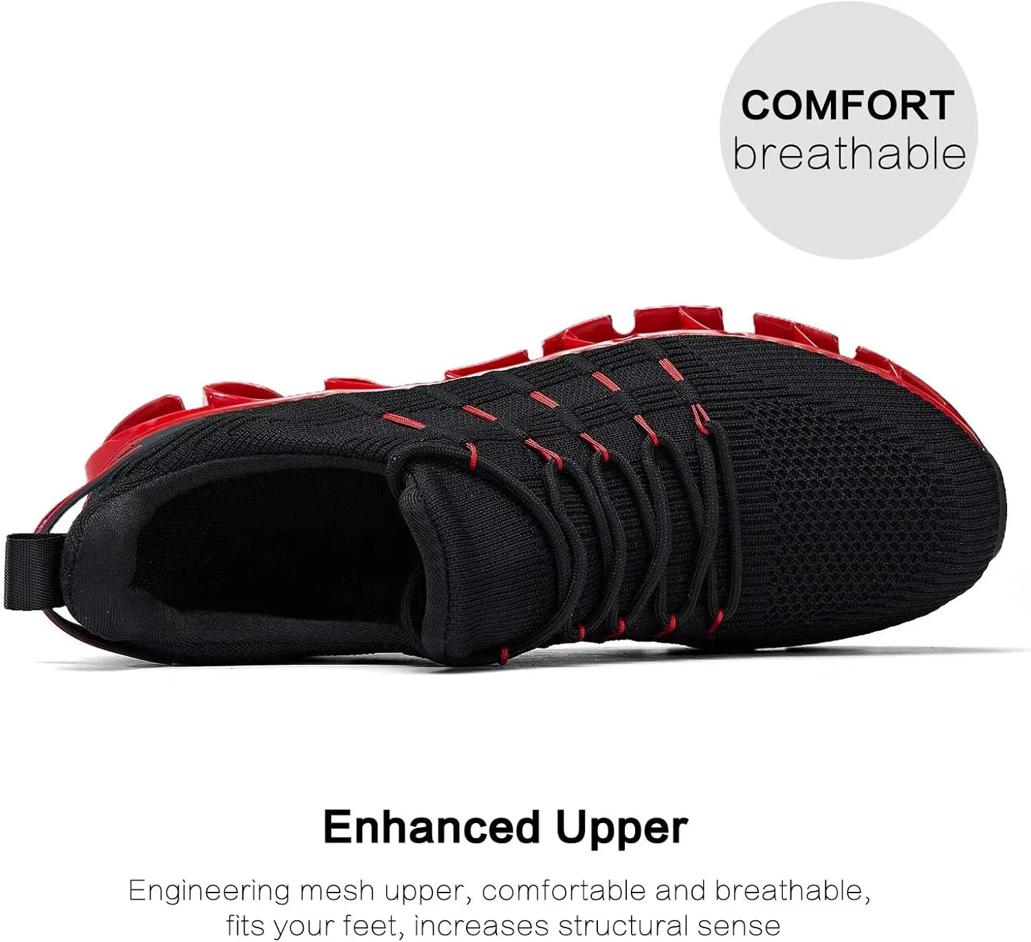 Mens Slip On Walking Shoes Blade Non Slip Tennis Running Shoes Lightweight Workout Breathable Mesh Fashion Sneakers
