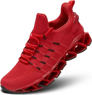 Mens Slip On Walking Shoes Blade Non Slip Tennis Running Shoes Lightweight Workout Breathable Mesh Fashion Sneakers