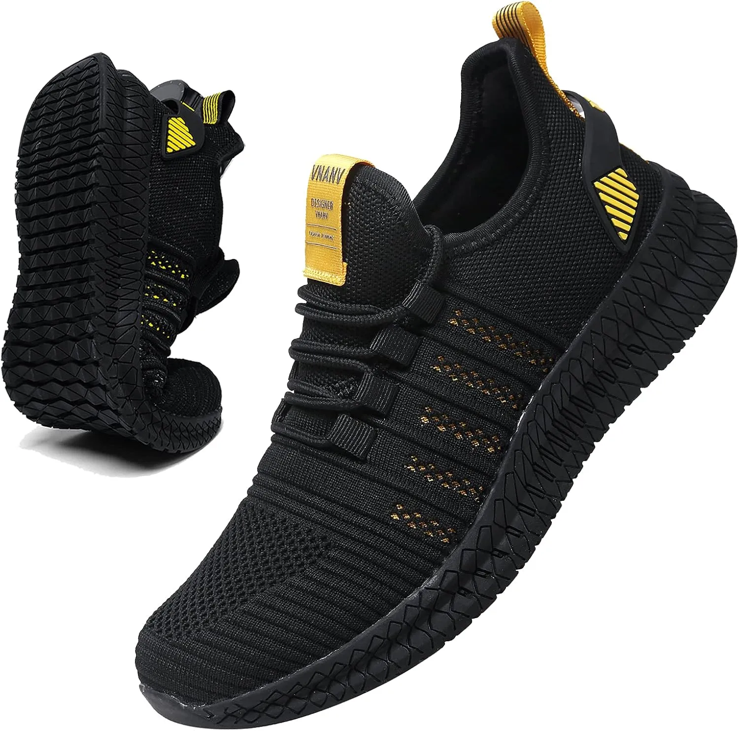 Mens Slip On Walking Shoes Lightweight Breathable Non Slip Running Comfortable Gym Tennis Athletic Fashion Sneakers Men