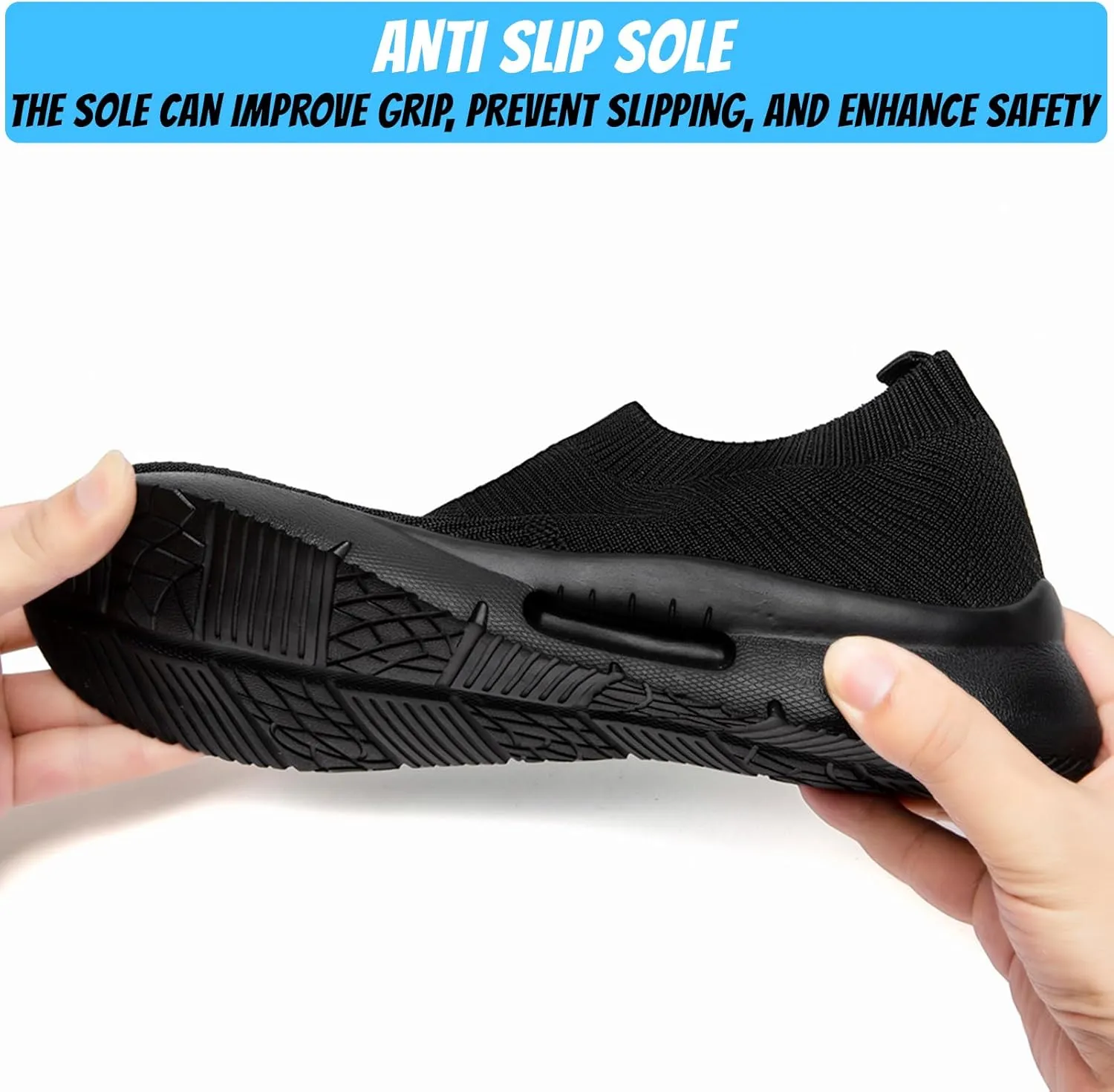 Mens Slip On Walking Shoes Mens Running Shoes Mesh Breathable Tennis Sneakers
