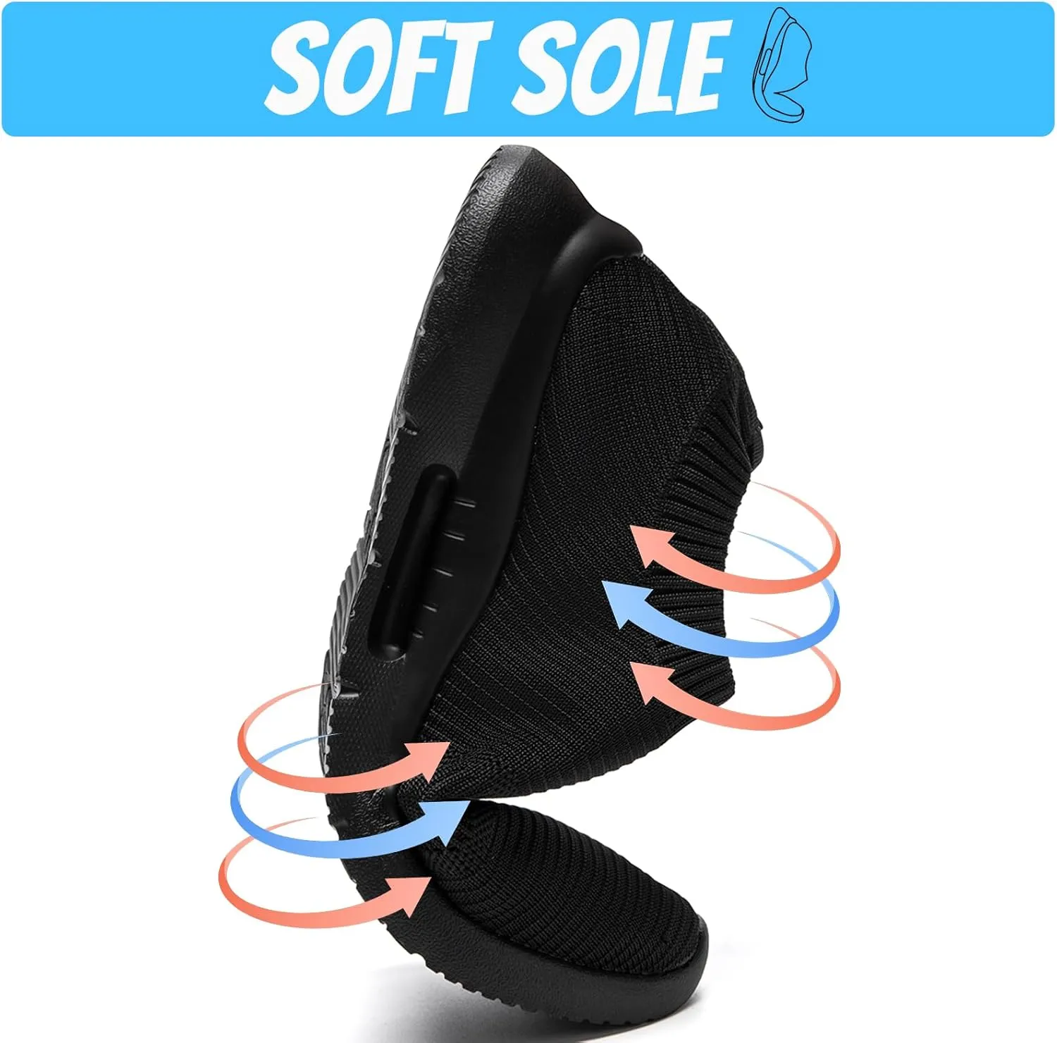 Mens Slip On Walking Shoes Mens Running Shoes Mesh Breathable Tennis Sneakers