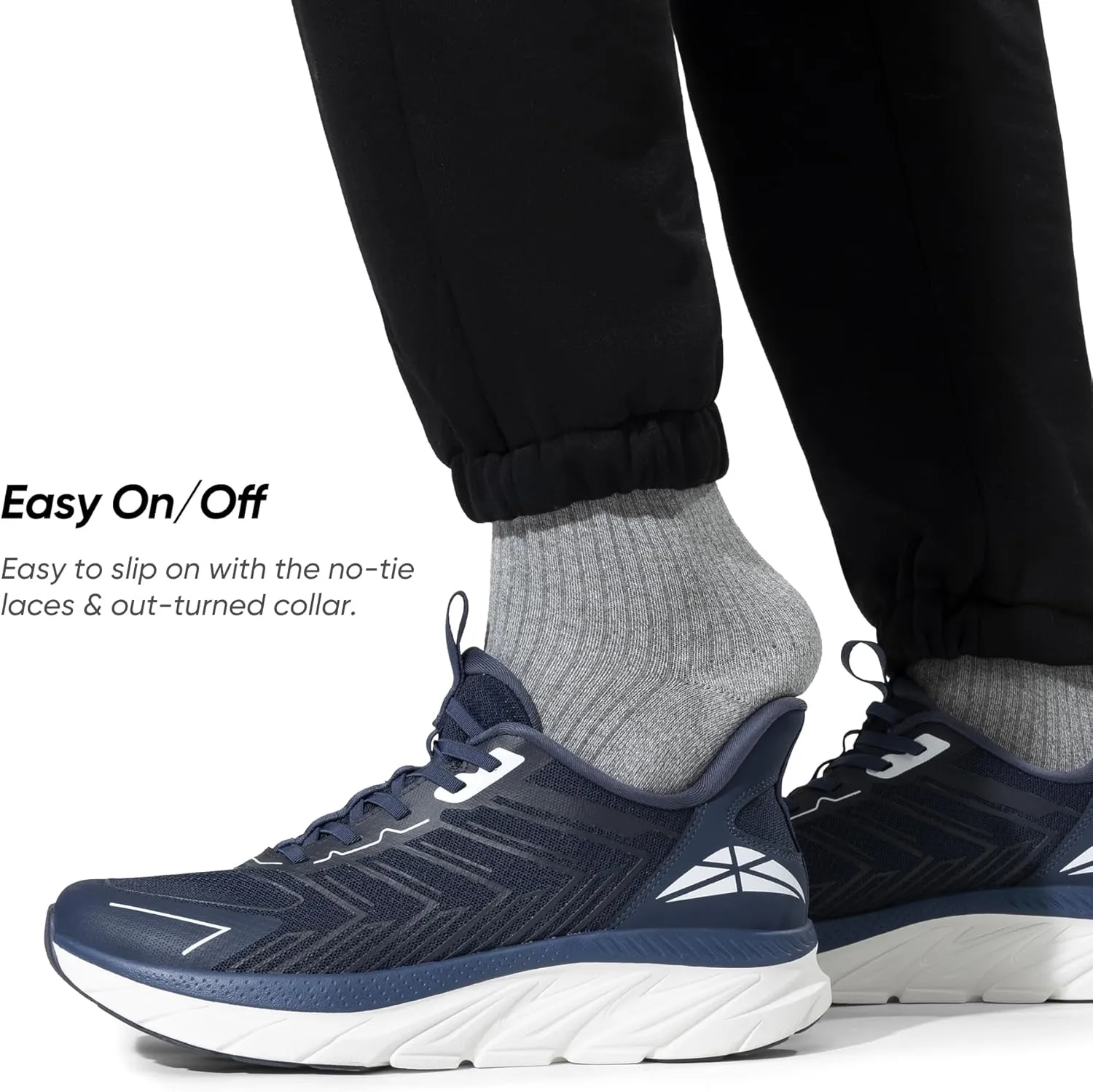 Men's Slip On Walking Shoes Running Comfortable Tennis Breathable Non Slip Athletic Gym Workout Cross Training Fashion Sneakers