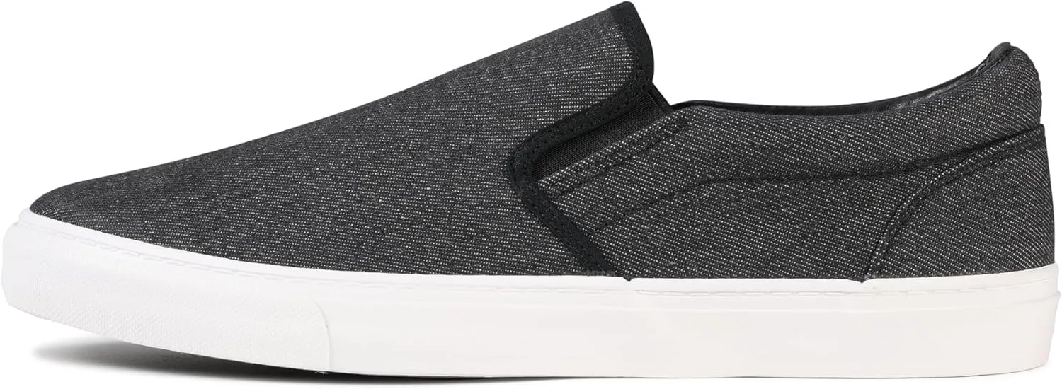 Men's Sneakers Classic Low Top Slip On Shoes Wide Canvas Skate Loafers Sneakers with Soft Insole Causal Dress Shoes for Men Comfortable Walking Shoes Slip on Sneakers for Men