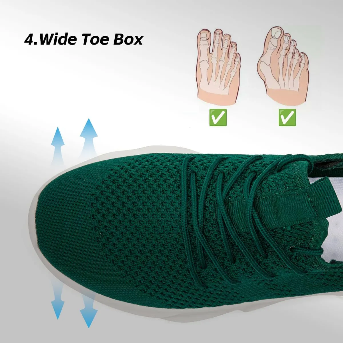 Mens Walking Running Shoes Slip On Sneakers Non Slip Workout Tennis Athletic Casual Lightweight Breathable Mesh Shoes
