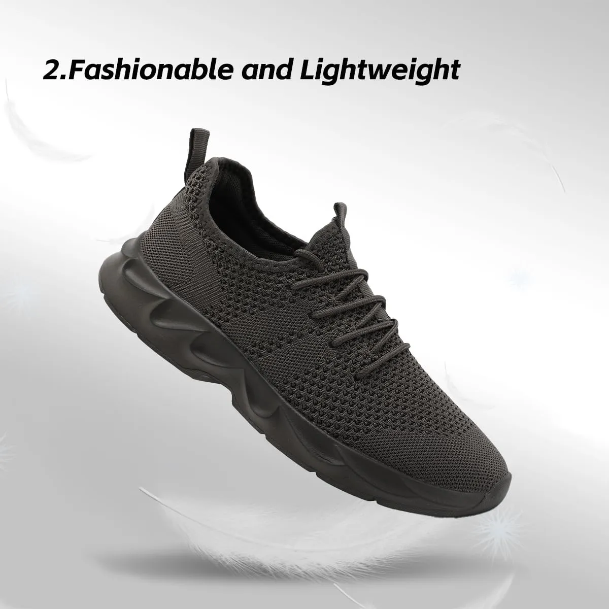 Mens Walking Running Shoes Slip On Sneakers Non Slip Workout Tennis Athletic Casual Lightweight Breathable Mesh Shoes