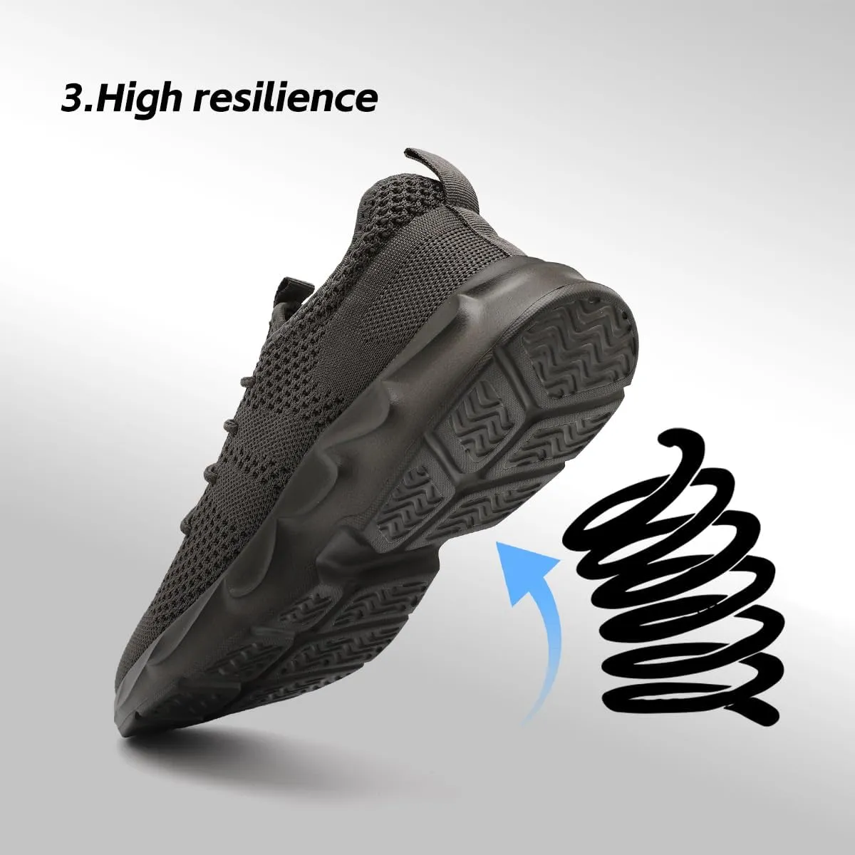 Mens Walking Running Shoes Slip On Sneakers Non Slip Workout Tennis Athletic Casual Lightweight Breathable Mesh Shoes