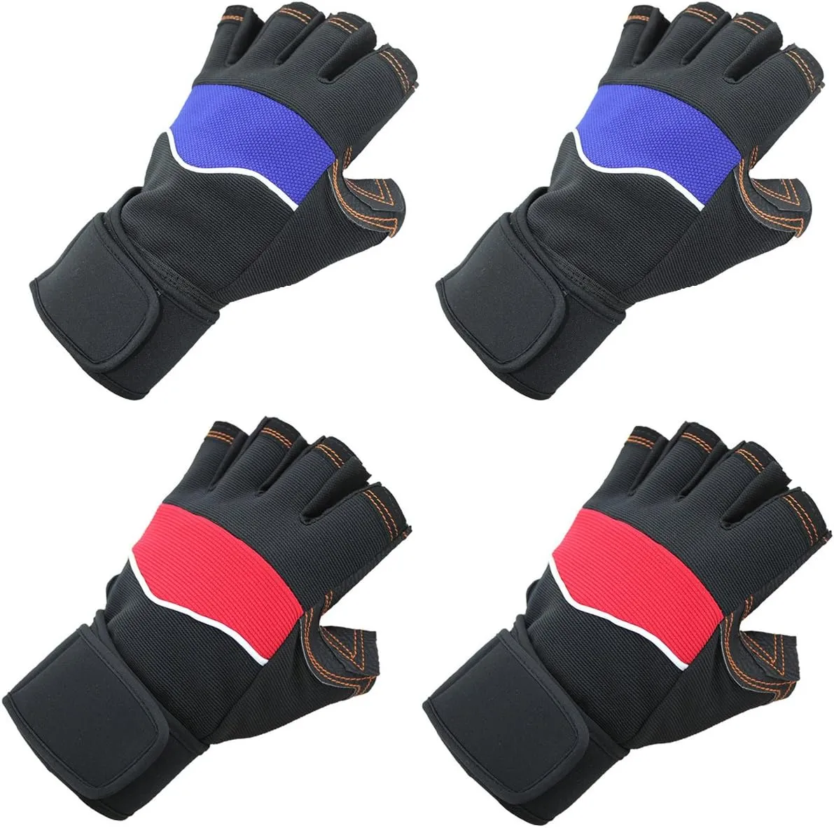 Mens Womens Racing Biking Gloves 2 PK Cycling Half Finger Gloves Anti-Slip Shock-Absorbing Gel Pad Breathable