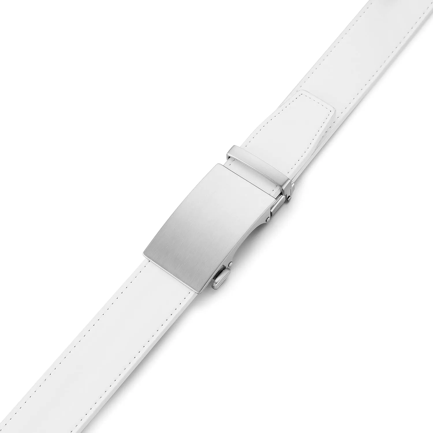 MILORDE Men's Ratchet Leather Belt for Casual Golf Dress Pants Shirts, Adjustable Fit, Comfortable and Easy To Use （35mm）