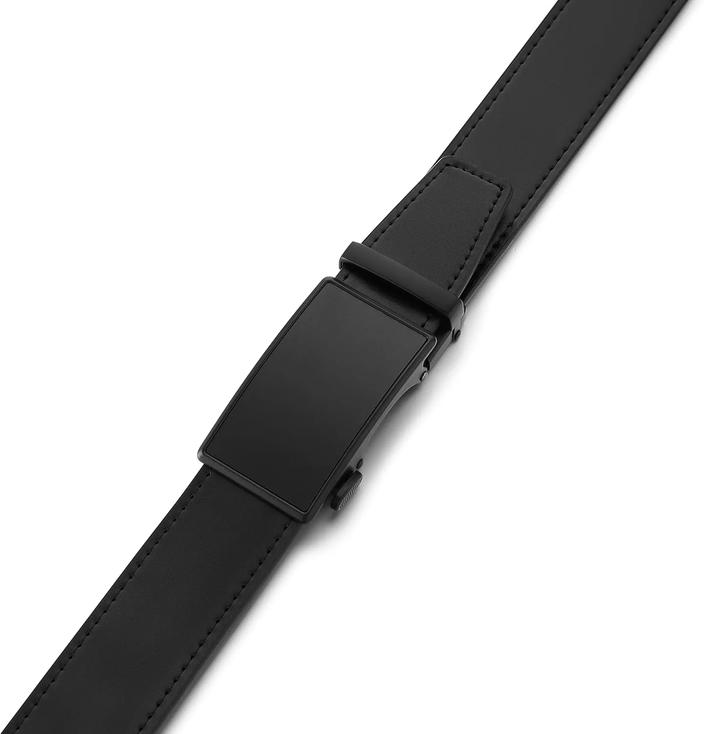 MILORDE Men's Ratchet Leather Belt for Casual Golf Dress Pants Shirts, Adjustable Fit, Comfortable and Easy To Use （35mm）