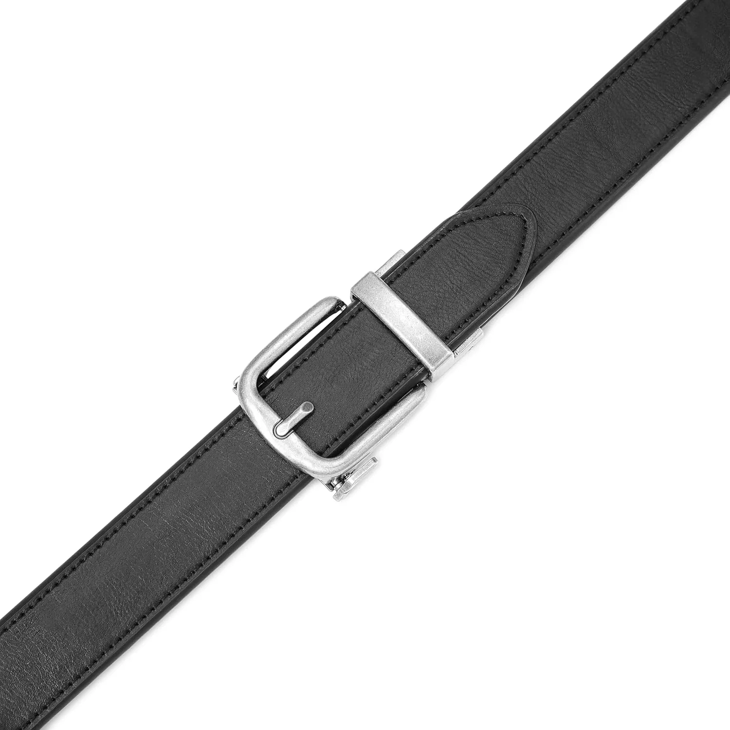 MILORDE Men's Ratchet Leather Belt for Casual Golf Dress Pants Shirts, Adjustable Fit, Comfortable and Easy To Use （35mm）