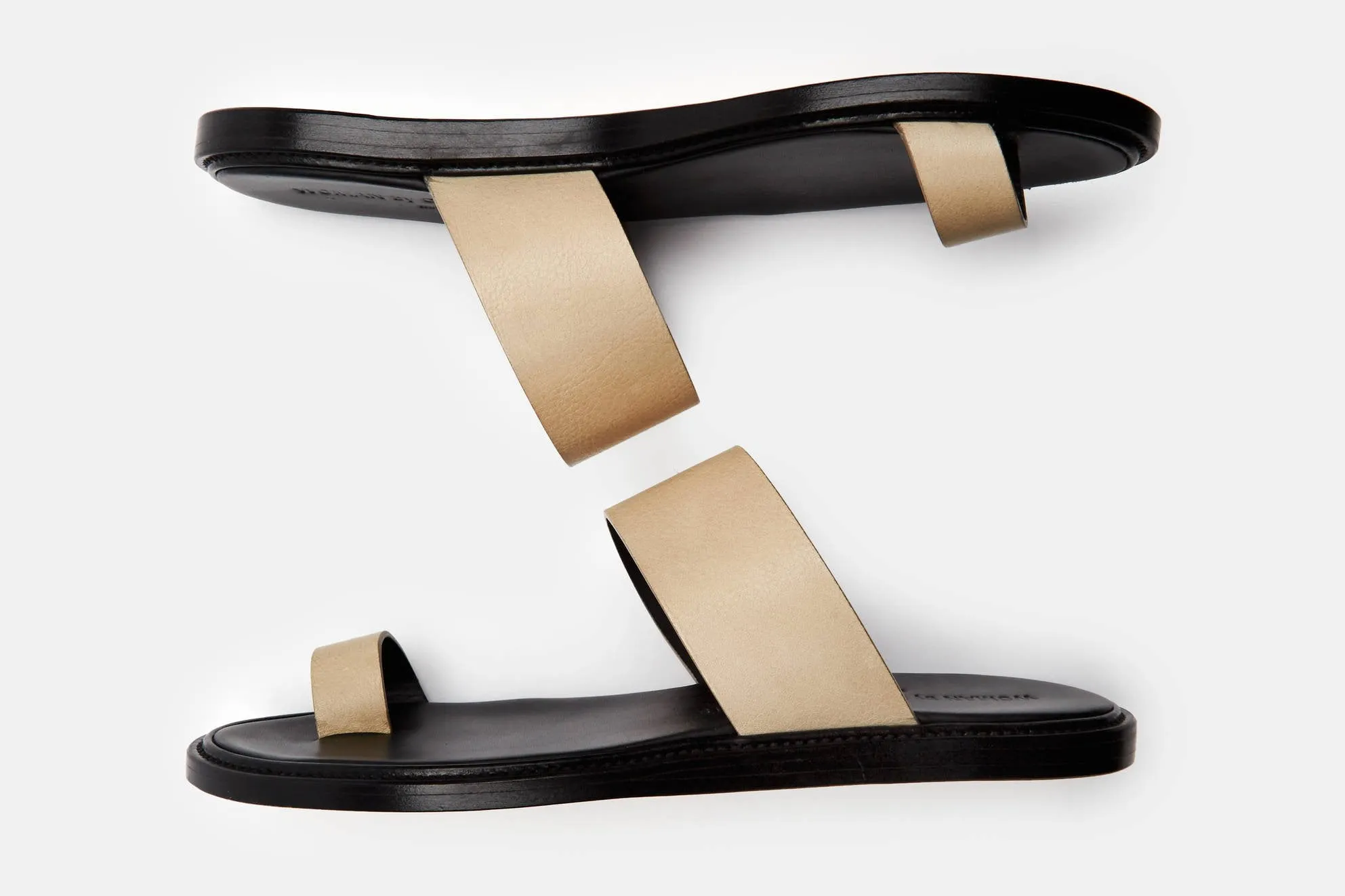 Minimalist Sandal in Leather - Olive