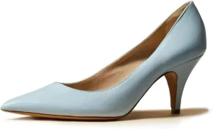 miss left Women Classic Closed Pointed Toe Pumps Slip On Solid Low Cone Heels Versatile Dressy Office Party Date Shoes Size 4-16 US