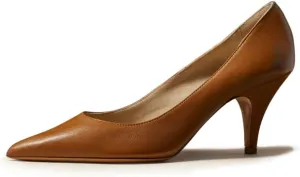 miss left Women Classic Closed Pointed Toe Pumps Slip On Solid Low Cone Heels Versatile Dressy Office Party Date Shoes Size 4-16 US